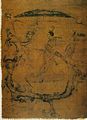 Image 33Silk painting depicting a man riding a dragon, painting on silk, dated to 5th–3rd century BC, Warring States period, from Zidanku Tomb no. 1 in Changsha, Hunan Province (from History of painting)