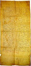 Document of Leo III of Armenia connoting the granting of special privilages and rights to Genoese merchant community, 1288