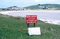 Barra Airport, with plane on final approach