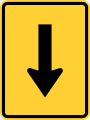 W12-3TP Downward arrow (plaque)