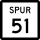 State Highway Spur 51 marker