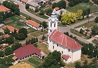 Aerial view of Kömlő