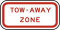 R7-201aP Tow away zone (plaque, red)