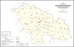 Map showing Pipri (#868) in Shivgarh CD block