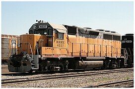 A GP40 of Union Pacific Railroad heritage, now owned by Webb Asset Management