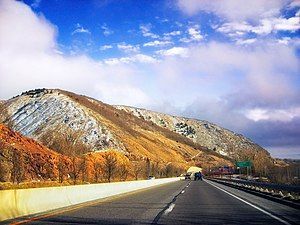 Approaching Lehigh Gap on PA 248 eastbound