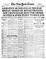 Image 3Front page of The New York Times on Armistice Day, 1918 (from Newspaper)