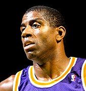 Magic Johnson at a game