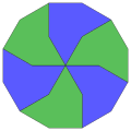 Six of them can tile a regular dodecagon.