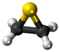 Ball-and-stick model of thiirane