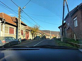 Main street in Husasău de Tinca