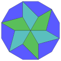 Dodecagon dissected by 12 quadrilaterals